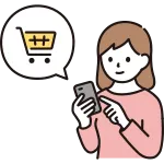 Woman Shopping With Smartphone SVG Icon